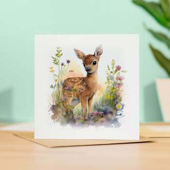 Postcard Prints - Notelet Card of a Deer For Anyone Any Occasion Card For Her or For Him Card For Birthday or Easter Card Thank You Card