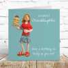 Grown up granddaughter birthday card - designed by Erica Sturla - 15cm square and blank inside, made in the UK